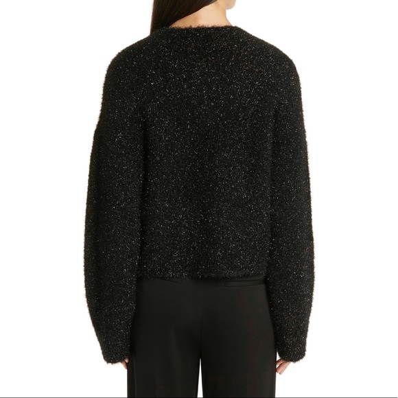Vince Boxy Metallic Black Knit Sweater size S - Picture 3 of 7